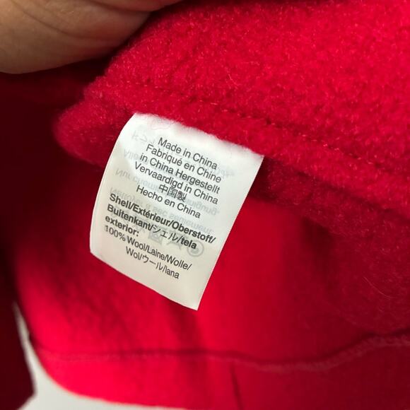 J. CREW Daphne Italian Boiled Wool Coat Red like New OldMoney Preppy Size 12 - Picture 9 of 12